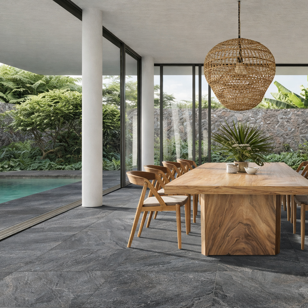 Carrelage Extérieur Valais Antracita 60x60