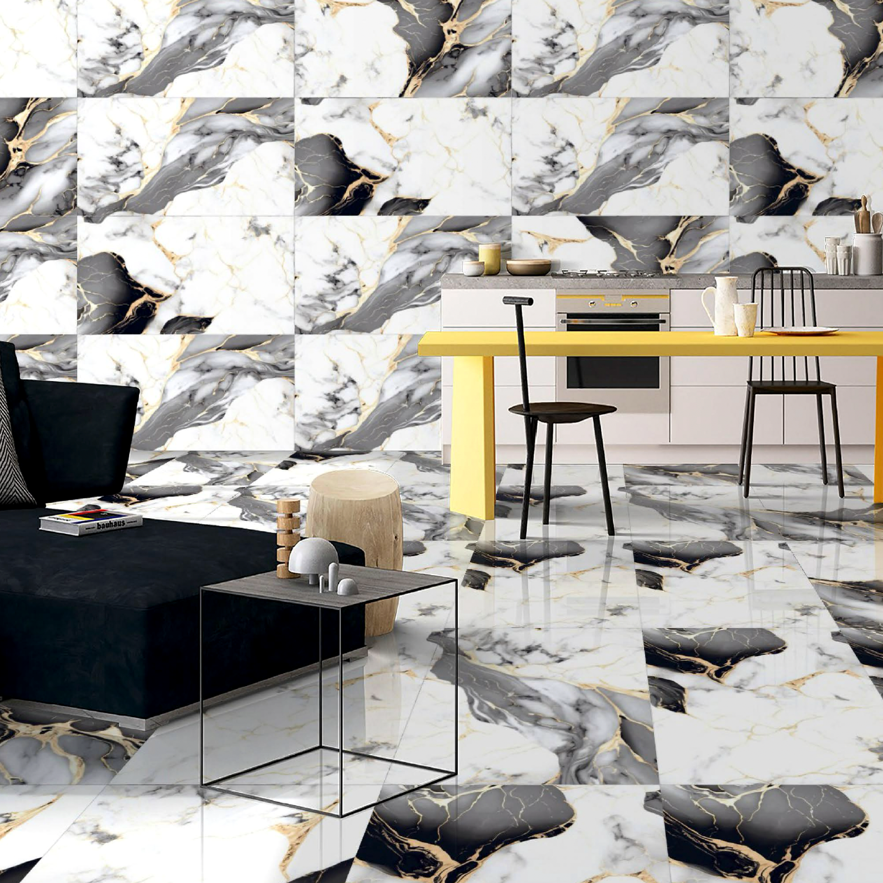 Carrelage Intérieur Dark Fire 60x120